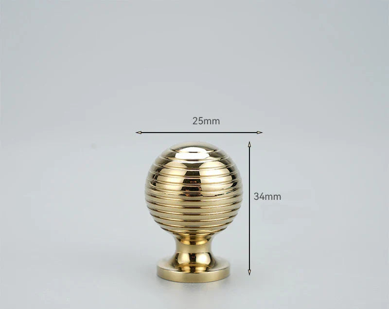 Chrome and Polished Gold Brass Furniture Handles – Modern Cabinet Drawer and Wardrobe Knobs PGK 25mm Handles