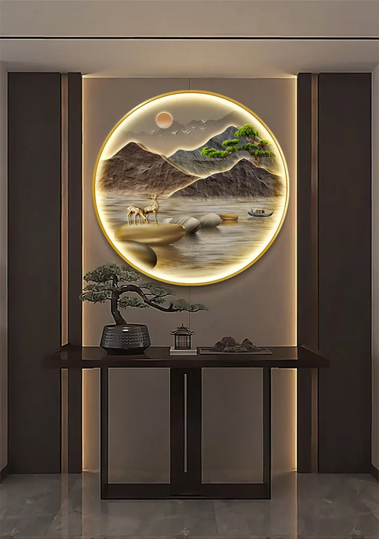 Dlight Decor Luxury Glow Round Wall Light for Interiors Wall Art