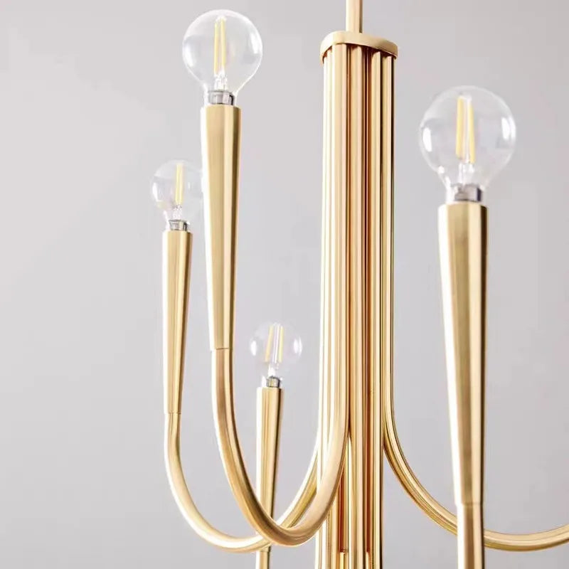 Swoop Arm Chandelier - Retro Elegance For Luxurious Living And Dining Spaces Ceiling Light