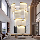 Chic Nordic Stair Chandelier - Versatile Pendant And Ceiling Lights For Living Dining Rooms