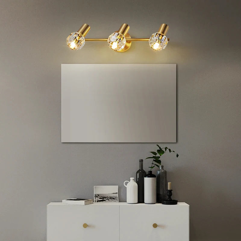 Adjustable Copper Vanity Lamp - Modern Led Mirror Light For Bedroom And Bathroom Wall Lamp