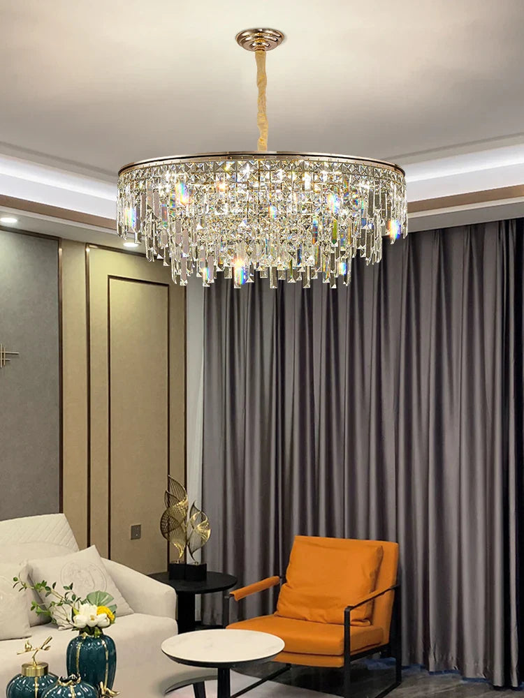 New Modern Crystal Chandelier - Effortless Elegance For Living Dining And Bedroom Spaces Chandelier