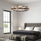 Modern Led Chandelier Lighting - Nordic Rock Glass Elegance For Living Rooms And More Pendant Lights