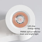 Modern Foldable Rotating Led Ceiling Light - Ultrathin Dimmable Spotlight With Multiple Wattage