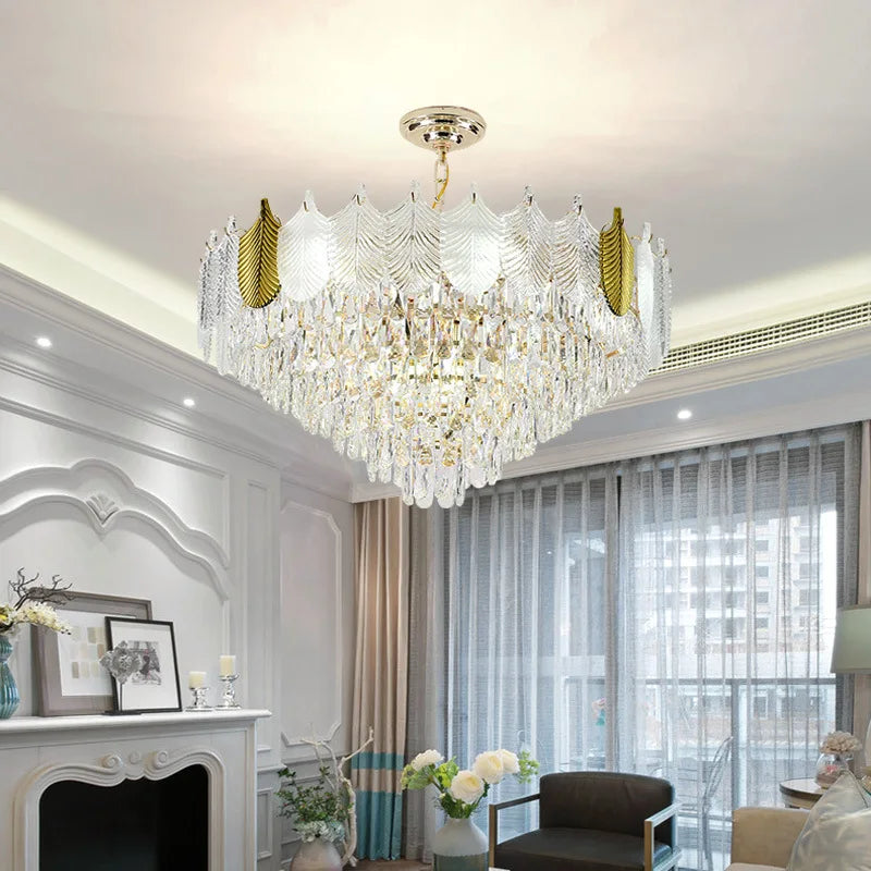 Light Luxury Crystal Chandelier - Elegance For Living Dining And Bedroom Illumination Chandelier