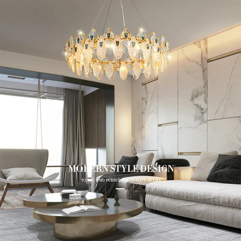 Petal - Shaped Ceiling Chandelier - A Unique Bedroom And Living Room Lighting Fixture Chandelier