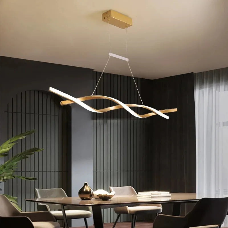 Elegant Dimmable Led Pendant Lamp - Versatile Lighting For Dining Kitchen Living Room And Bedroom