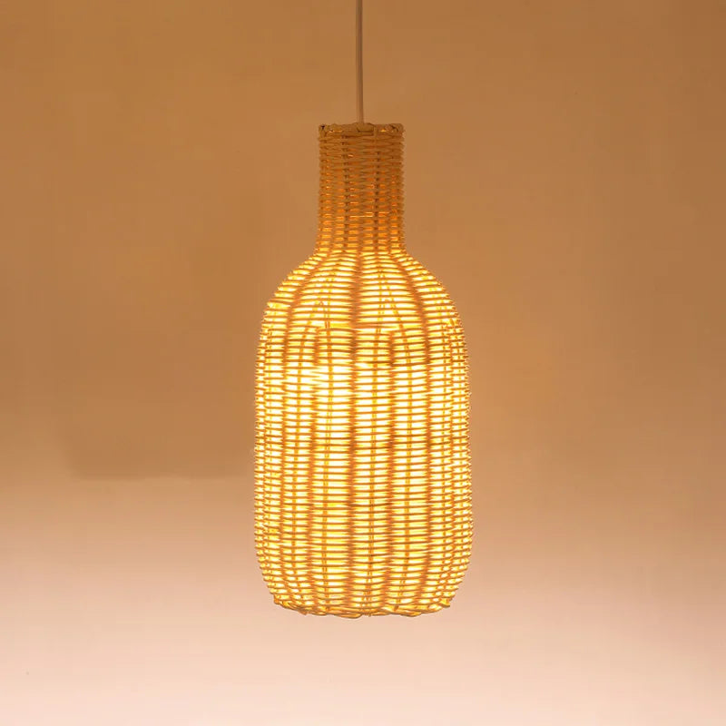 Vintage Handmade Rattan Pendant Light - Creative Lighting For Dining Rooms Cafes Restaurants And