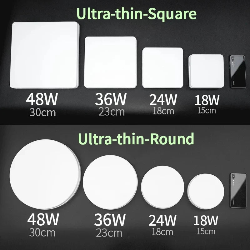 New Round/Square Led Ceiling Lights - Various Wattages And Light Tones Ideal For Living Rooms