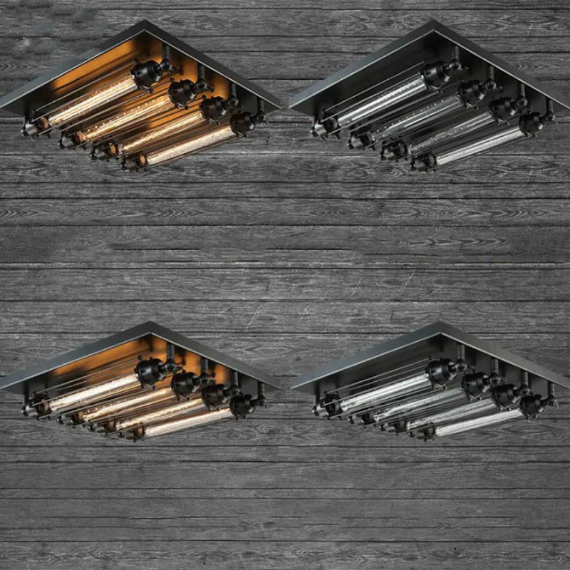 Industrial Vintage Ceiling Lights - Flush Mount Loft Style Lamps For Home Decor Ceiling Light