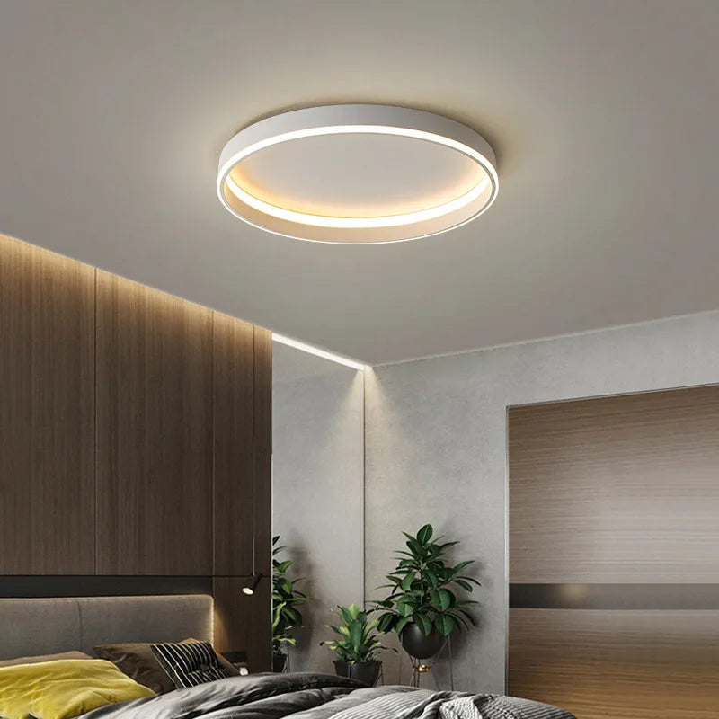 Nordic Minimalist Round Led Ceiling Lamp - Dimmable For Bedroom Loft Balcony Stylish Track Light