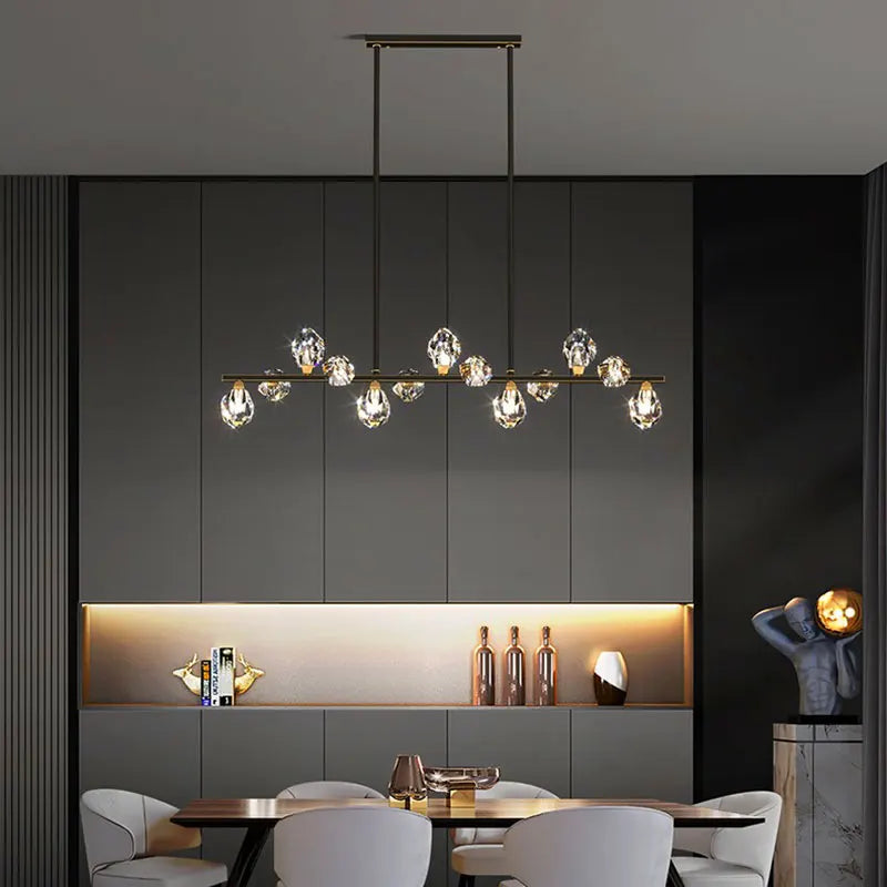 Exquisite Crystal Pendant Lights - Elegant Indoor Lighting For Dining Rooms And Salons