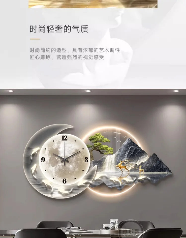 Dlight Decor Nordic Clock Wall Art for Modern Homes Wall Art