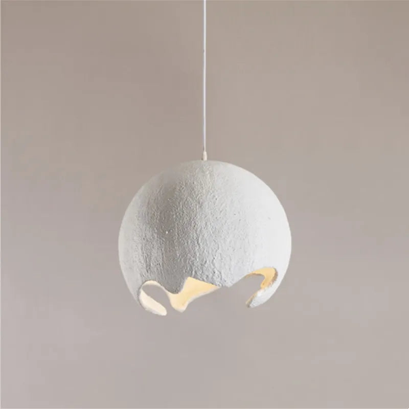 Nordic Wabi Sabi E27 Led Pendant Lights - Japan Restaurant Resin Hanging Lamp For Dining Room Bar