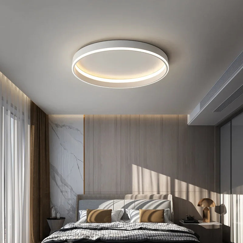 Nordic Minimalist Round Led Ceiling Lamp - Dimmable For Bedroom Loft Balcony Stylish Track Light