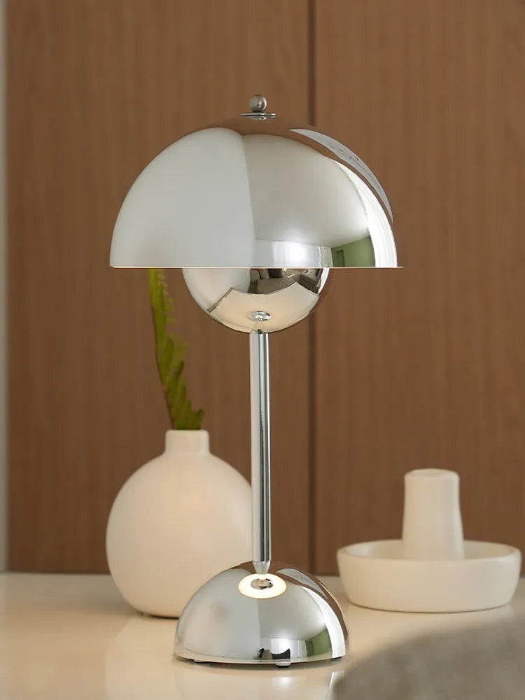 Nordic Retro Mushroom Table Lamp - Touch Control Led Desk With Usb Plug