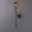 Modern Led Wall Lamp - Black Iron With Glass Ball Lamps For Living Room Bedroom Loft Decor Nordic