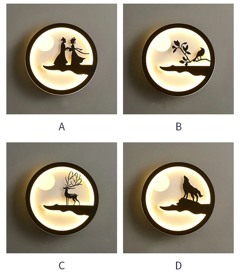 Dlight Decor Nordic Character Glow Wall Lamp Wall Art