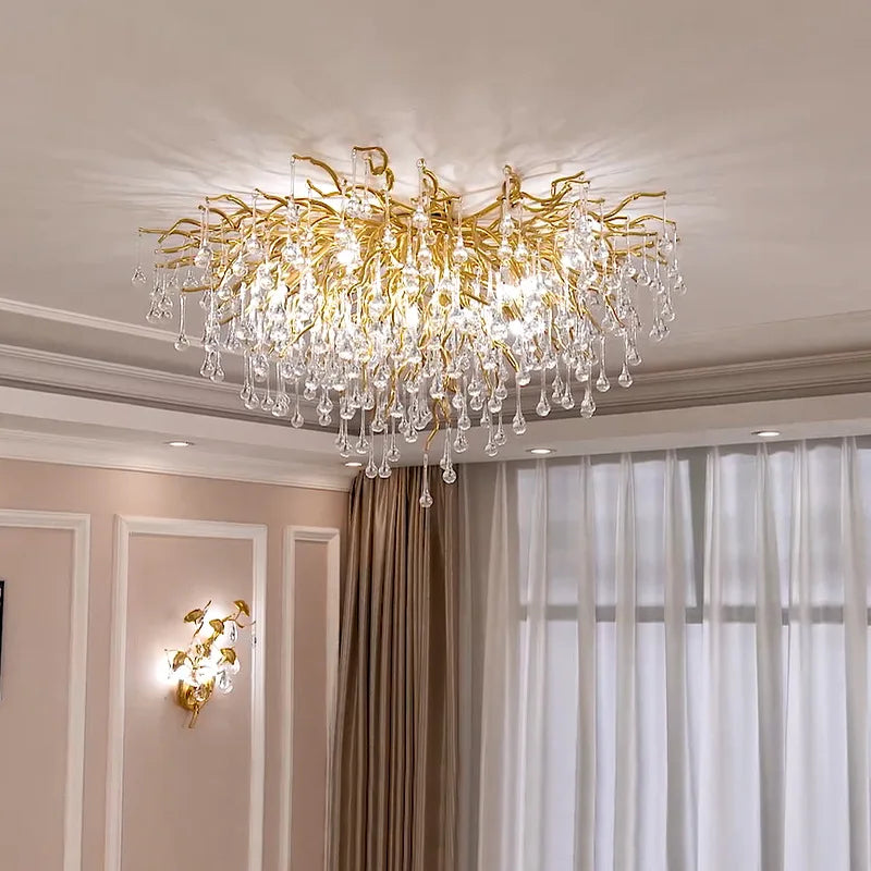 Luxury Crystal Chandelier - Modern Led Ceiling Lighting For Restaurants Villas Staircases Halls