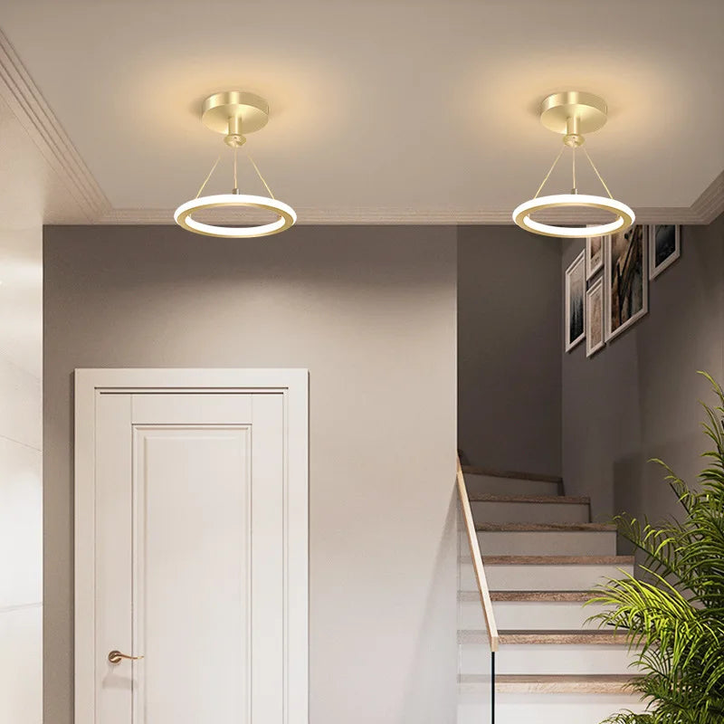 Aisle Entrance Way Corridor Led Ceiling Light - Modern Nordic Round Bistro Lamp Ideal For Indoor