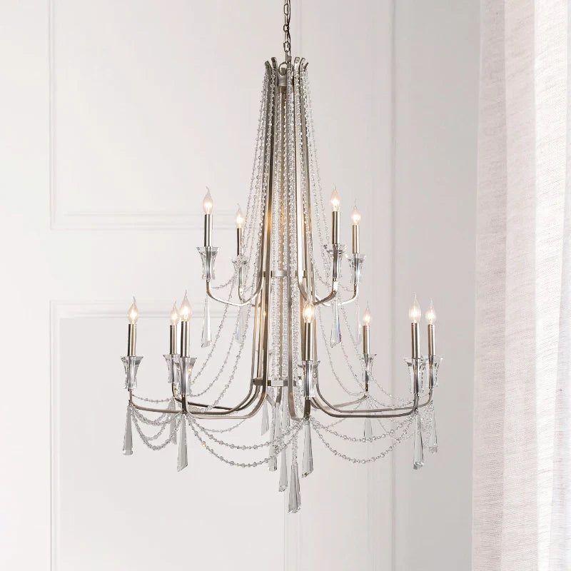 Nordic Style Crystal Chandelier Lighting - Elegance For Your Living Room Ceiling With French