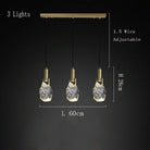 Nordic Pendant Light Gold Luxury Italian Design Crystal Dining Room Kitchen Suspension Indoor