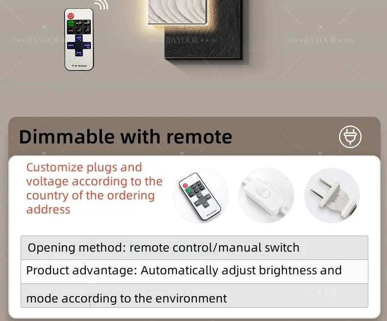 Dlight Decor Artistic Wood Crystal Wall Glow Light Wall Art