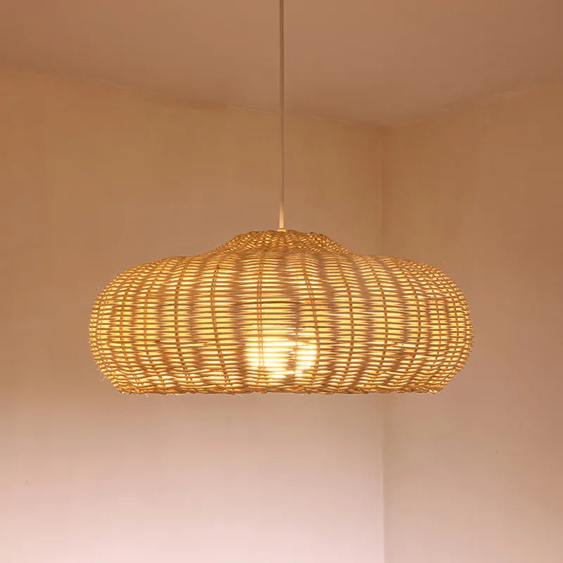 Vintage Handmade Rattan Pendant Light - Creative Lighting For Dining Rooms Cafes Restaurants And