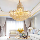 Luxury Gold Led Crystal Pendant Lights - Artistic Ceiling Decor For Maison - Inspired Living Spaces