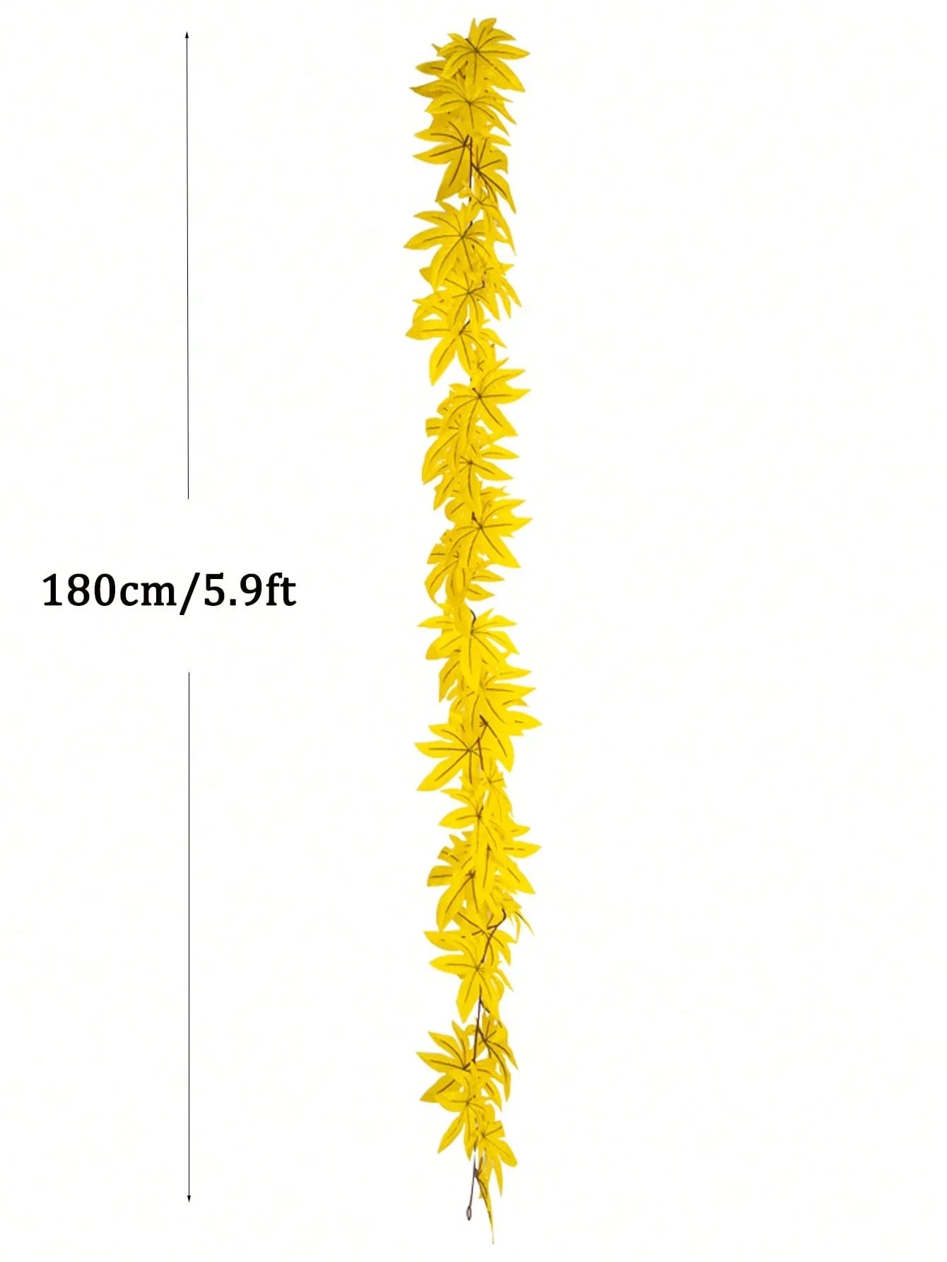 Dlight Decor 200cm Fall Maple Leaf Garland for Autumn and Halloween Decor 180cm Yellow