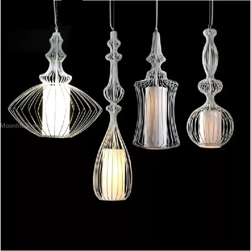 American Birdcage Retro Chandelier With Creative Hollow Design For Living Room Elegance Pendant