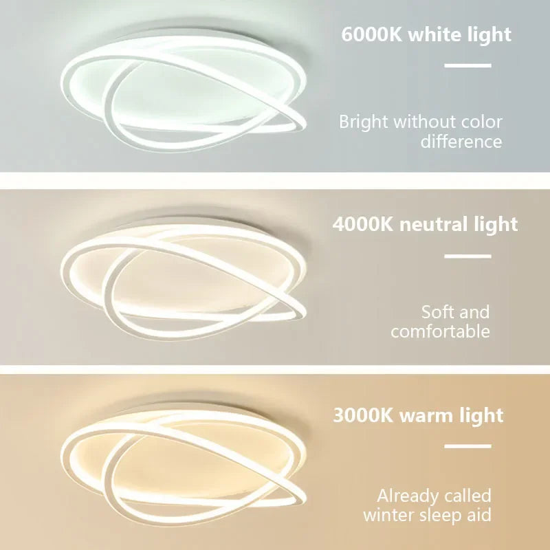 Modern Led Ceiling Lamp - Ideal For Living Dining Room Bedroom Study Restaurant Balcony Elegant