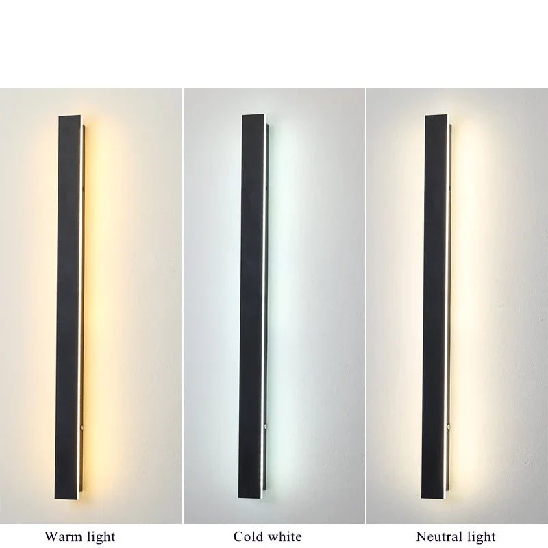 Waterproof Led Outdoor Wall Lamp - Long Strip Design Ip65 Garden Light With Exquisite Acrylic