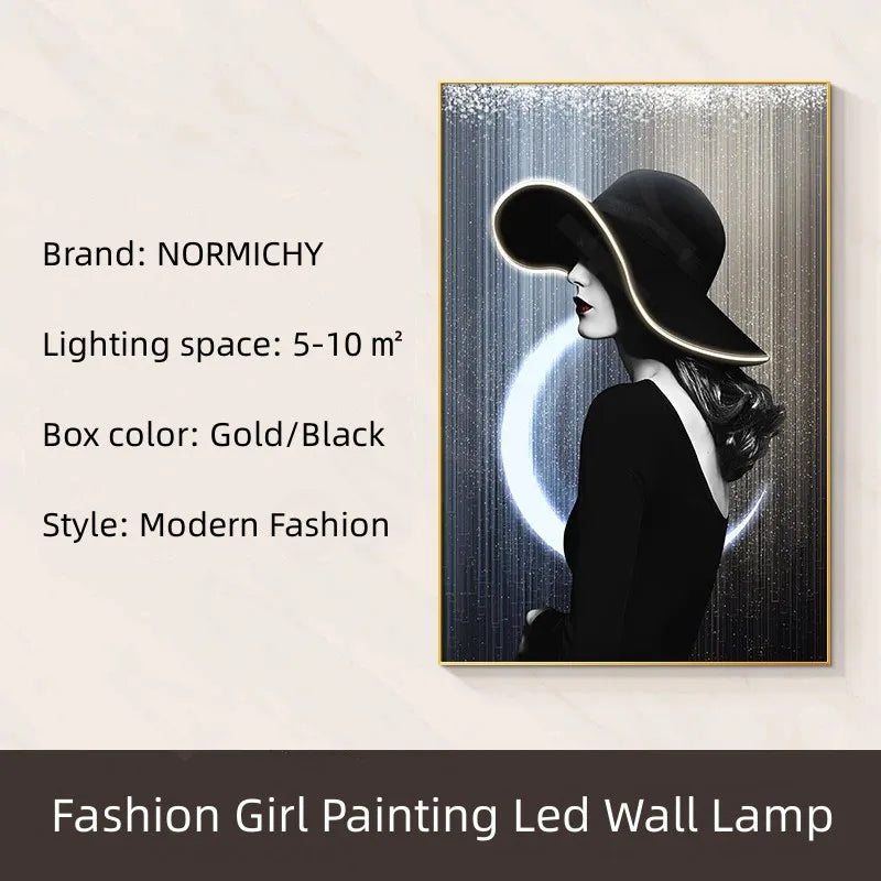 Dlight Decor Ceramic Art Wall Lamp for Interiors C / 140X40CM / Dimmable warm light|Black Border Wall Art