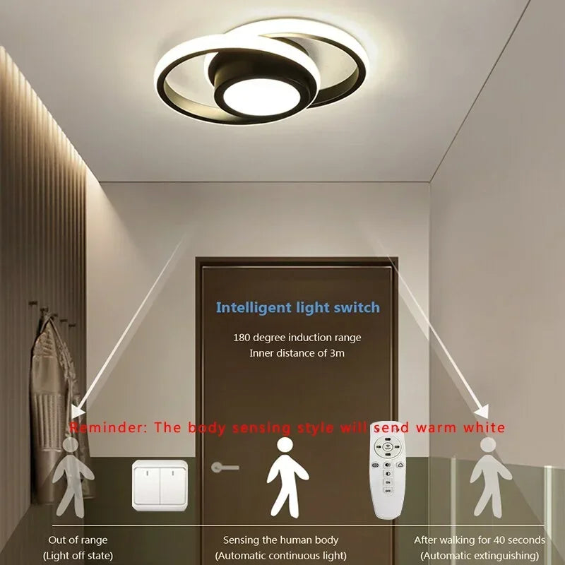 Led Body Sensor Ceiling Light - Efficient Lighting Solution For Aisle Entryway Closet And Cloakroom