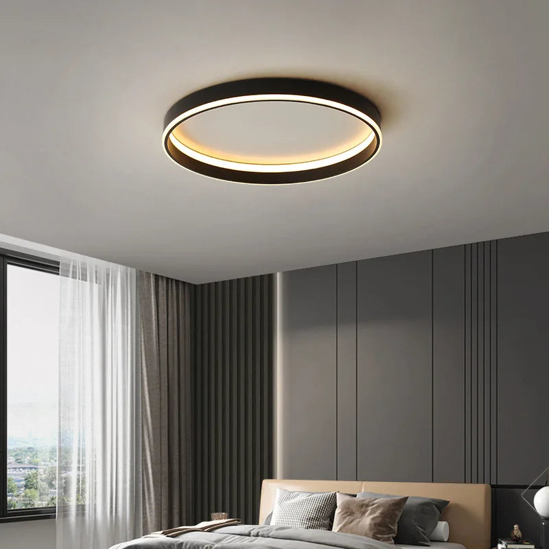 Nordic Minimalist Round Led Ceiling Lamp - Dimmable For Bedroom Loft Balcony Stylish Track Light