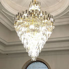 Modern Luxury Glass Crystal Chandelier - Hotel - Grade Decorative Lighting With Led Dimming