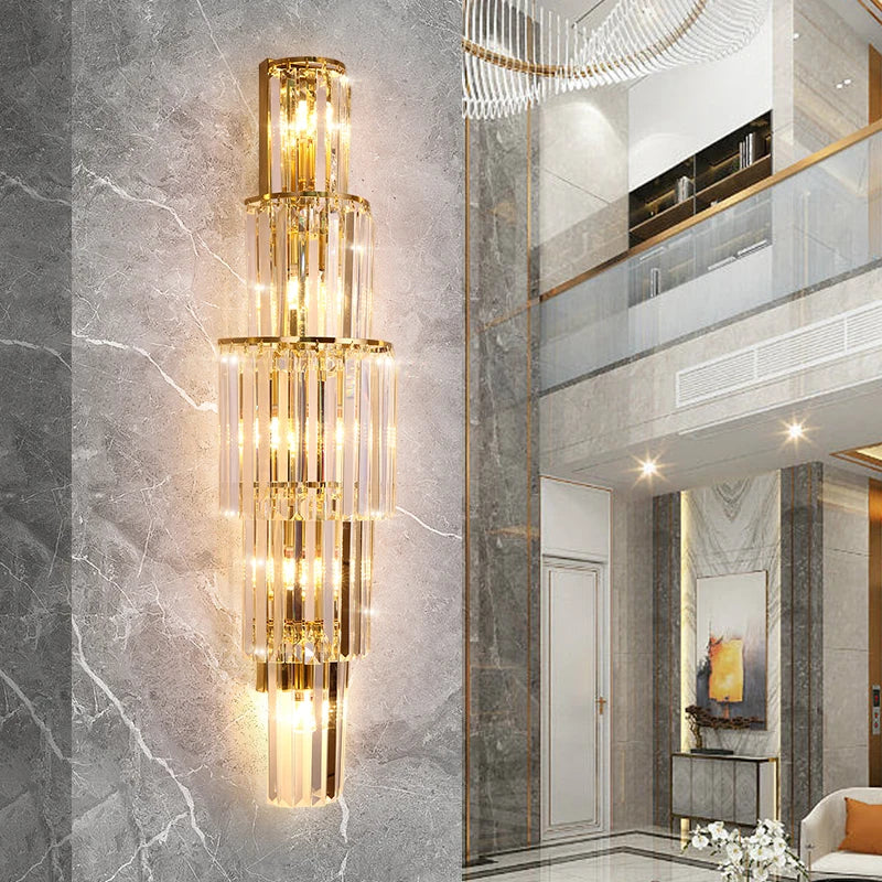 Brooklyn Hotel Lobby Crystal Wall Lamp - Luxurious Lighting For Elegance And Style Wall Lamp