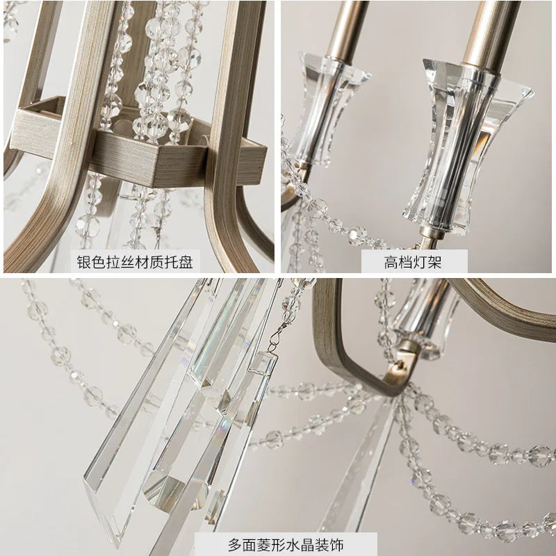 Nordic Style Crystal Chandelier Lighting - Elegance For Your Living Room Ceiling With French