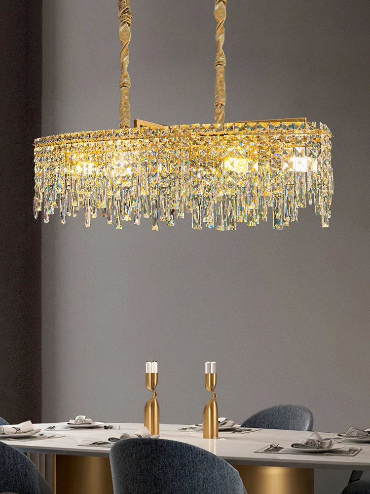 Elegant Golden Round Chandelier - A Creative New Design For Living Rooms Dining And More Chandelier