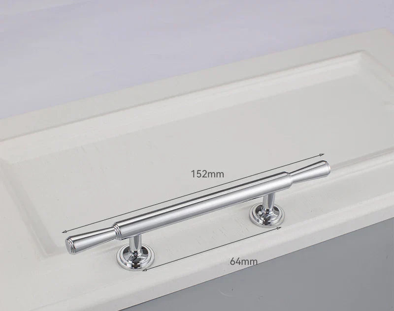 Chrome and Polished Gold Brass Furniture Handles – Modern Cabinet Drawer and Wardrobe Knobs 2030-BC 152mm Handles