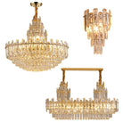 Luxury Gold Led Crystal Pendant Lights - Artistic Ceiling Decor For Maison - Inspired Living Spaces