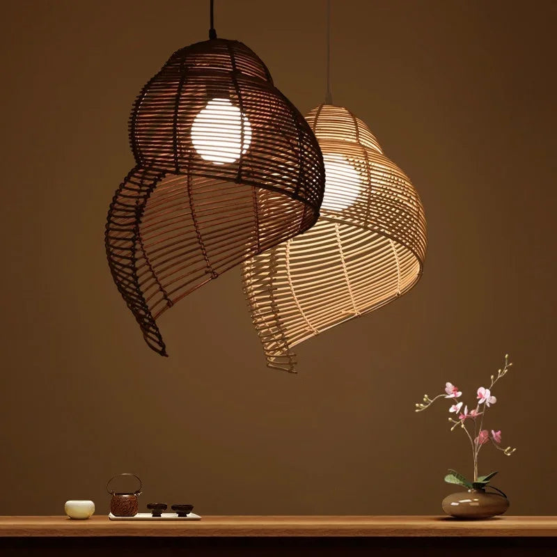 Rattan Tea House Pendant Light - Vintage Elegance For Your Dining Kitchen Or Restaurant Space Lights