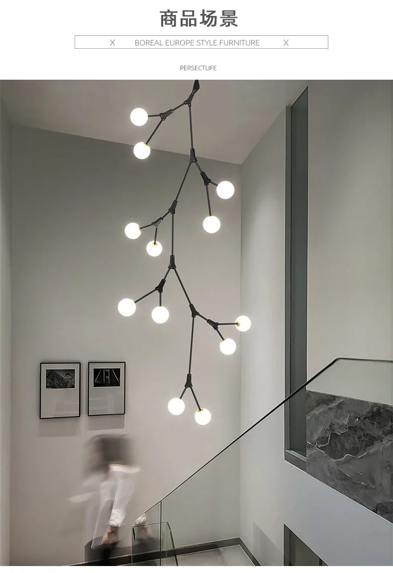 Contemporary Rotating Stair Light Chandelier - Luxury Lighting For Your Living Space Chandelier