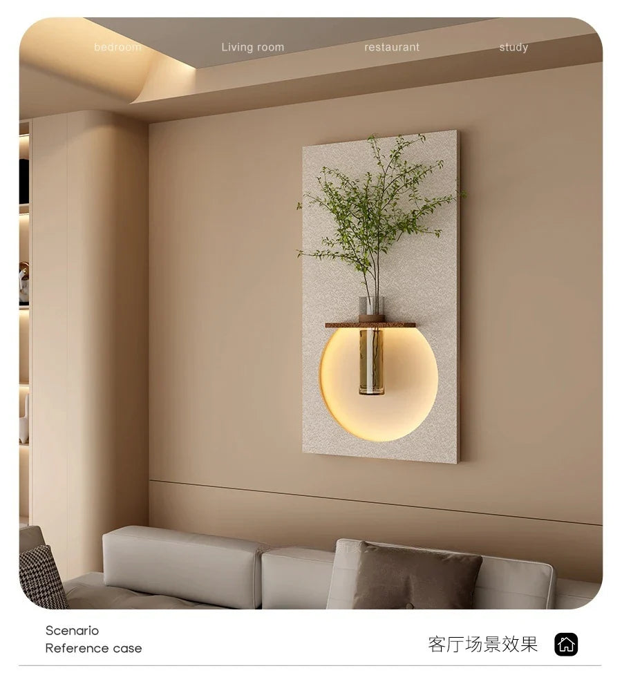 Dlight Decor Sandstone Vase Wall Lamp for Hallways Wall Art