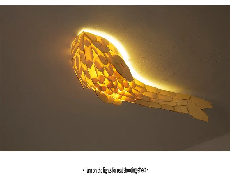 Dlight Decor Japanese Fish Wall Lamp Sculpture Wall Art