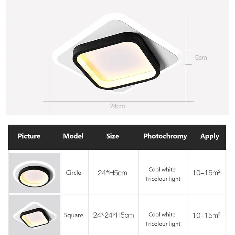 Modern Led Surface Mount Ceiling Light - Versatile Lighting Fixture For Cloakroom Bedroom Hallway