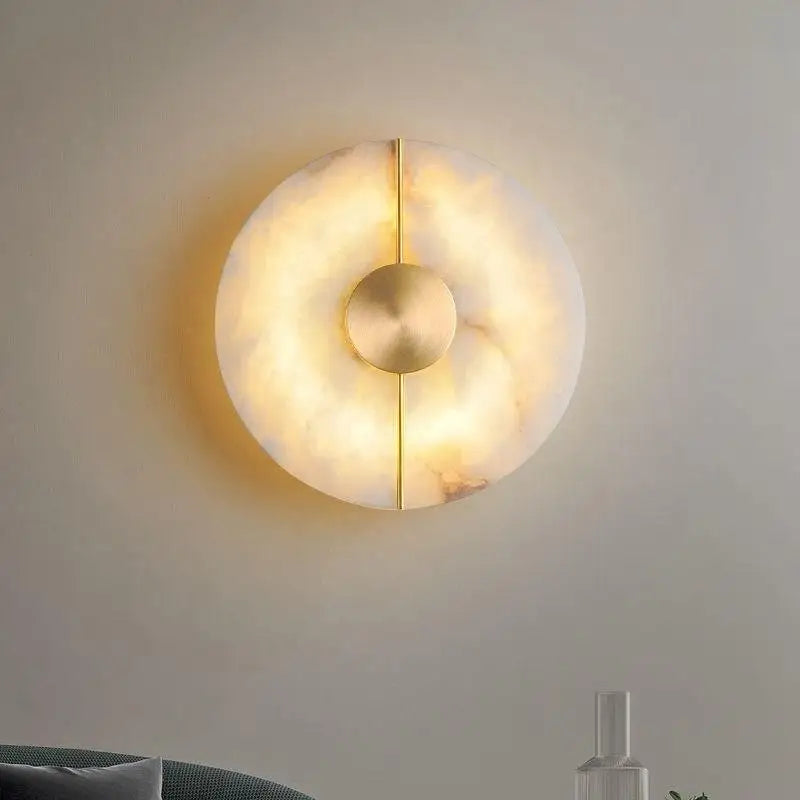 Nordic Modern Creative Marble Wall Lamp - Gold Copper Accents And Led Sconce For Stylish Living