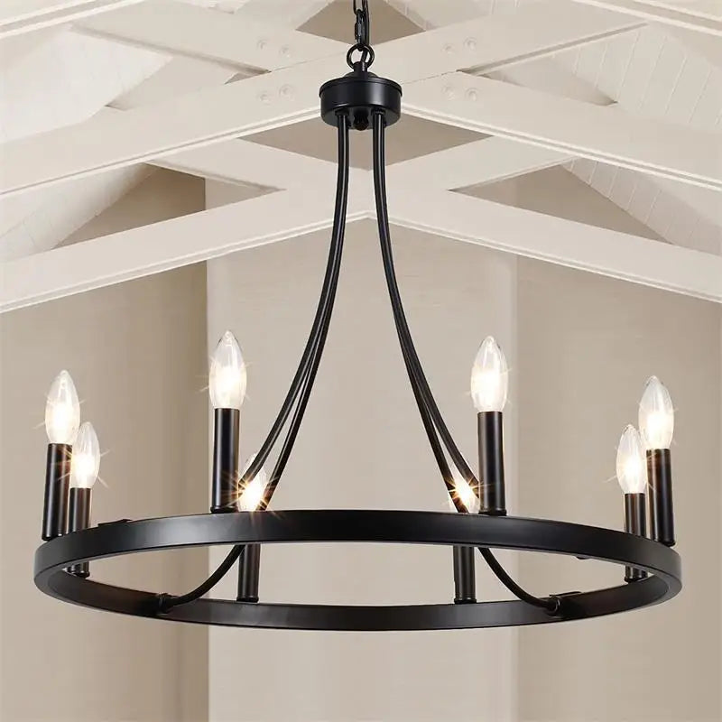 Ivy’s American Wrought Iron Chandelier Ceiling Light