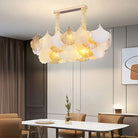 Modern Led Ginkgo Leaves Ceiling Chandelier - Elegant French Glass Lustre Decor Light Pendant Lights